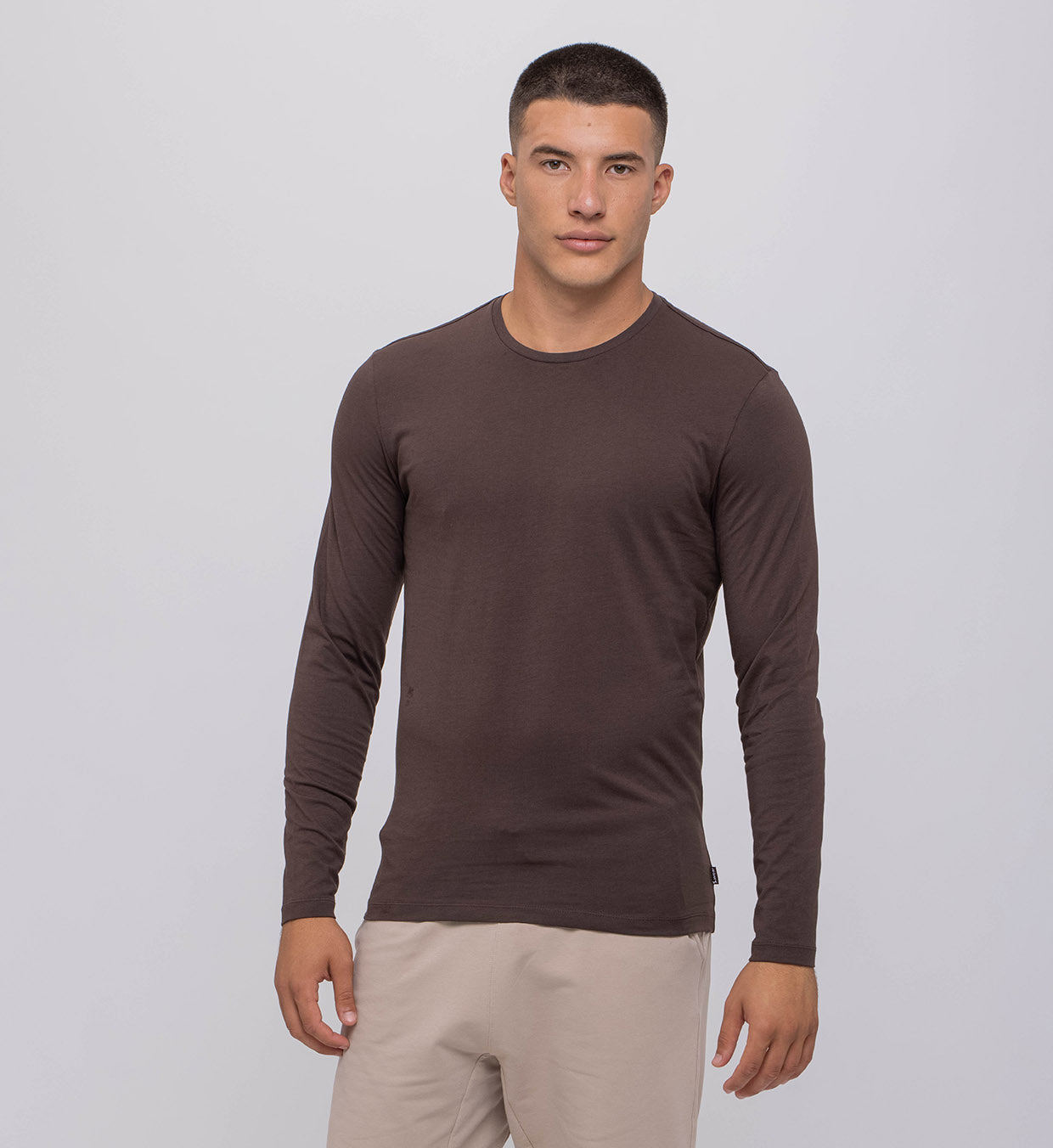 Men´s Basic Long- Sleeve Crew-Neck Cotton Top