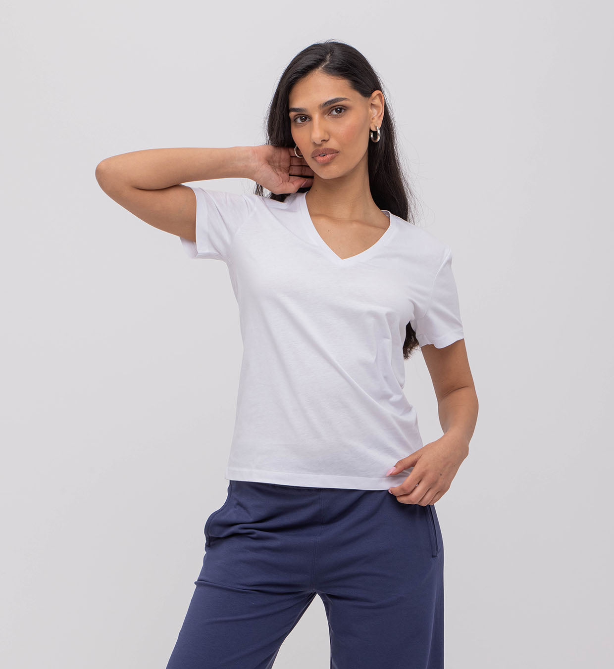 Basic Cotton V Top