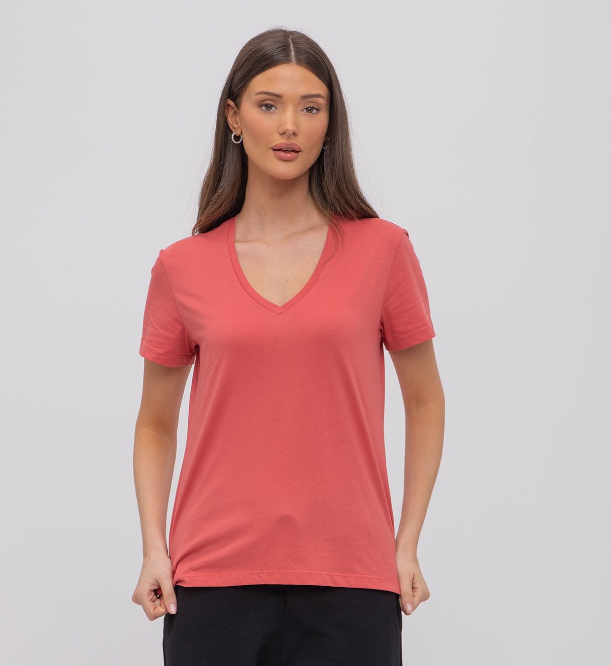 Basic Cotton V Top