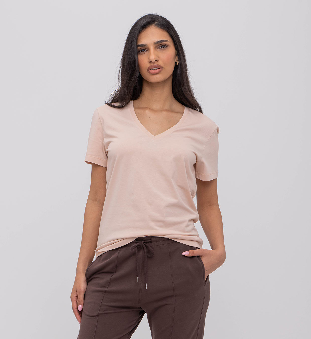 Basic Cotton V Top