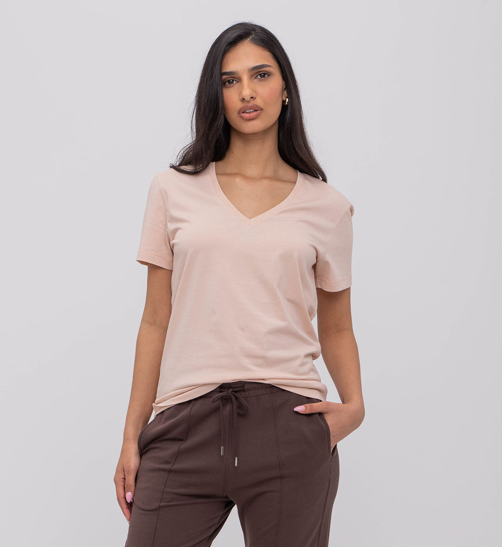 Basic Cotton V Top