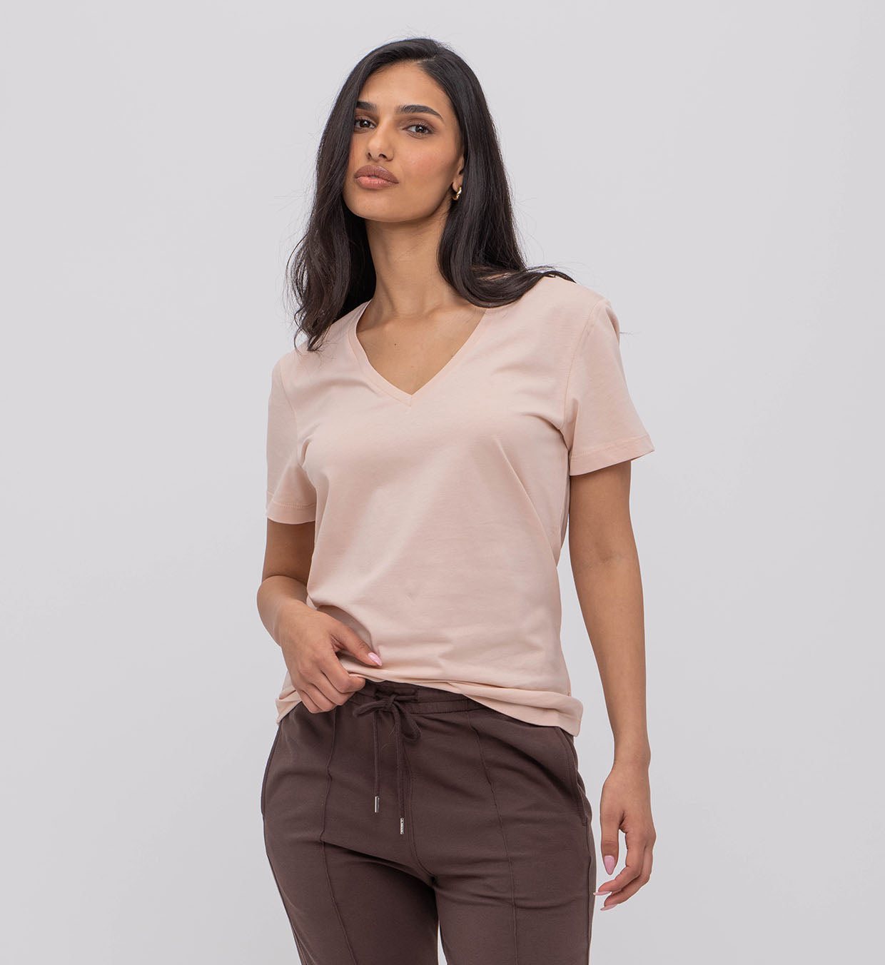 Basic Cotton V Top