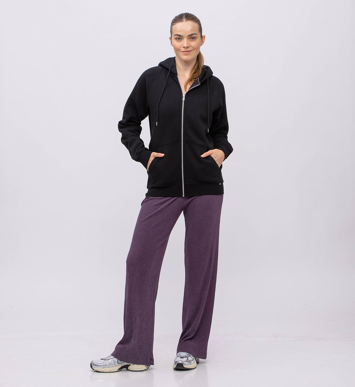 Fleece Hoody + Zipper Women