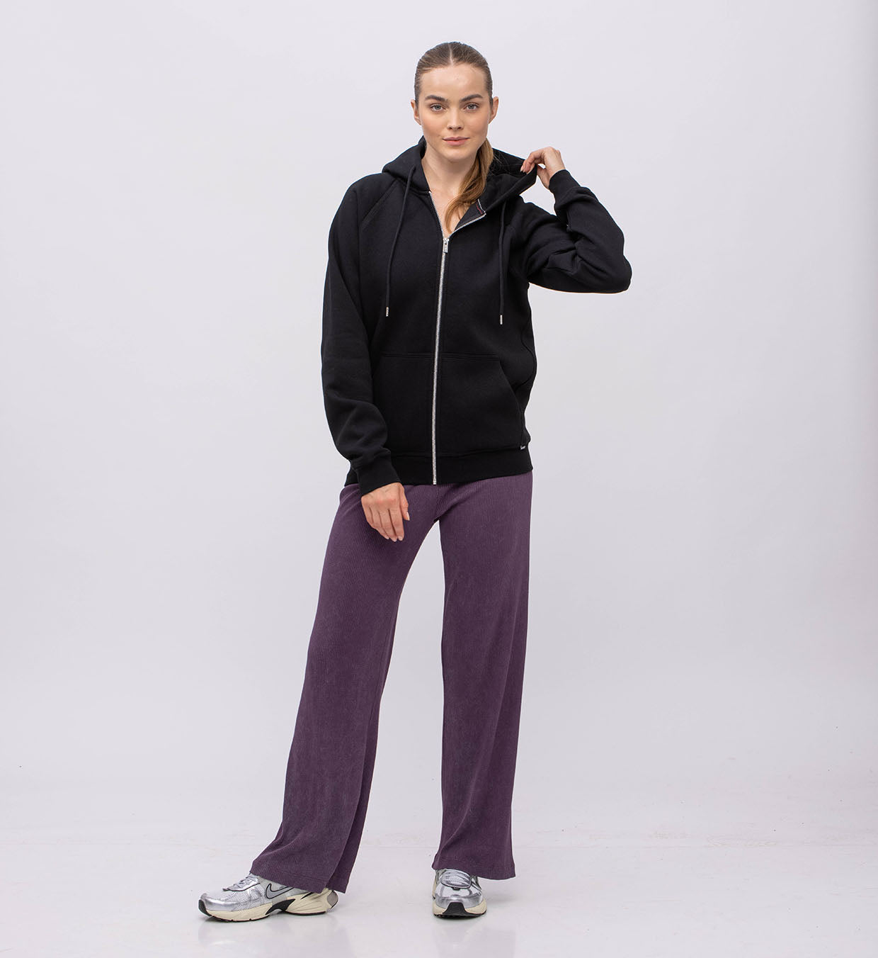 Fleece Hoody + Zipper Women