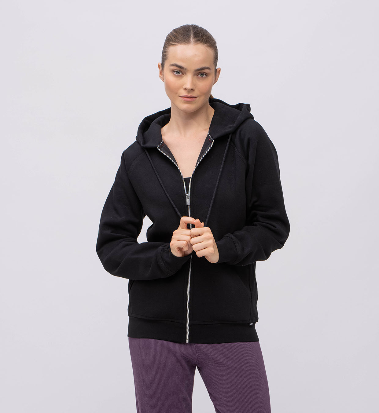 Fleece Hoody + Zipper Women