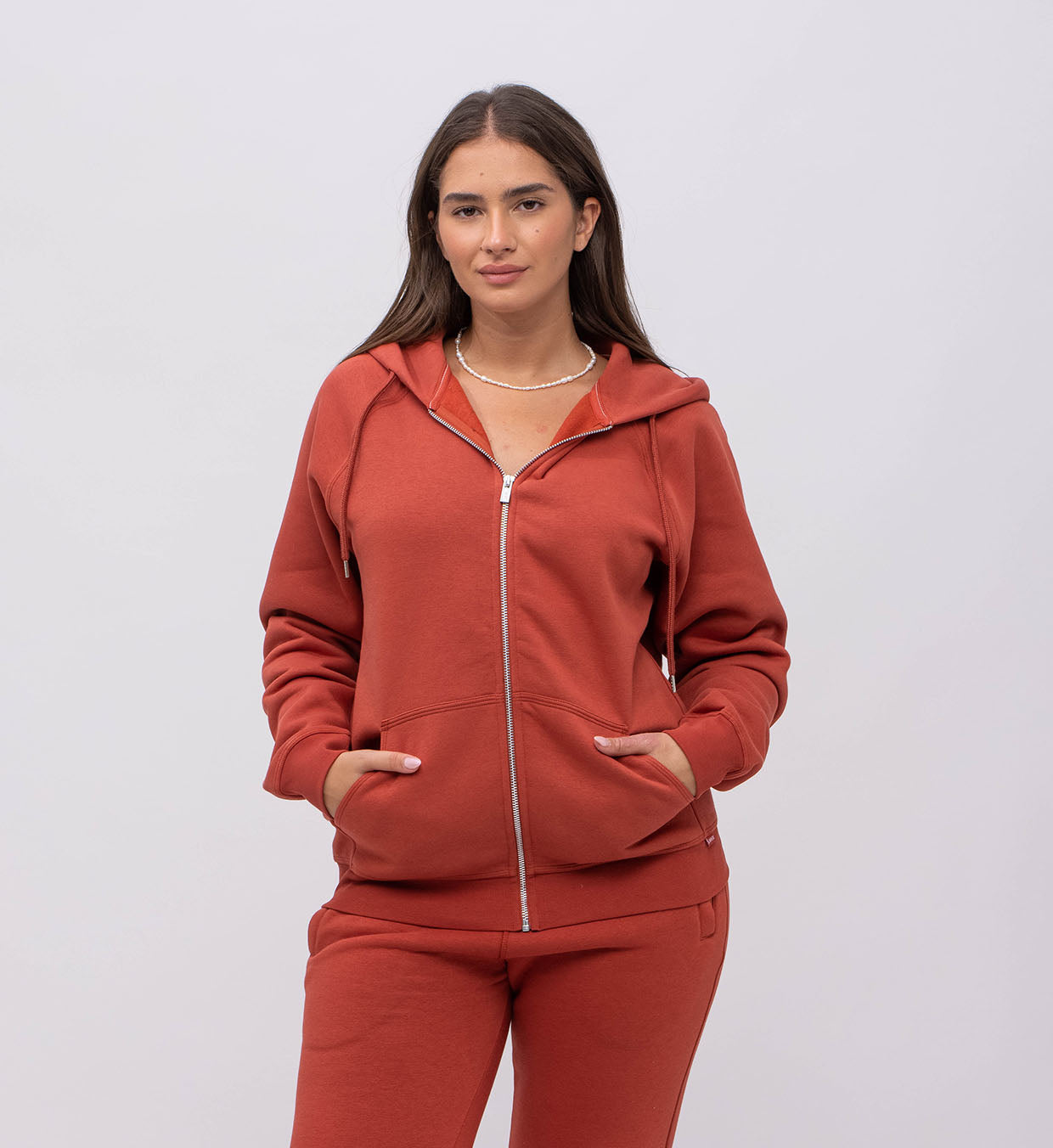 Fleece Hoody + Zipper Women