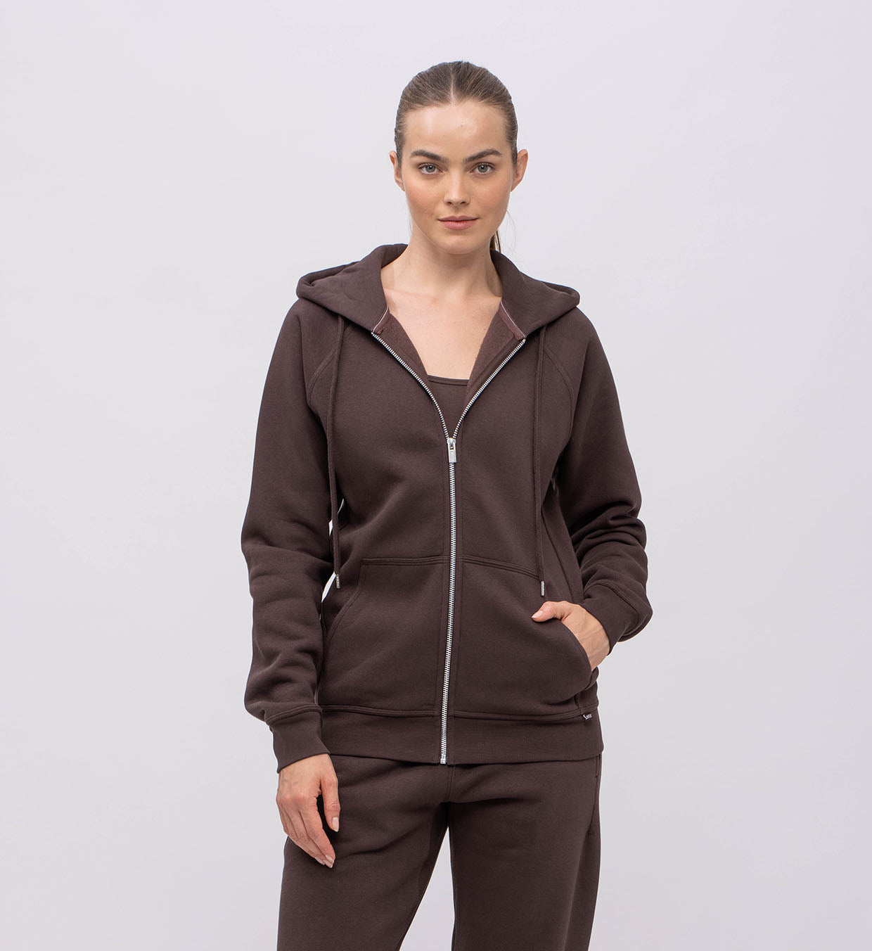 Fleece Hoody + Zipper Women