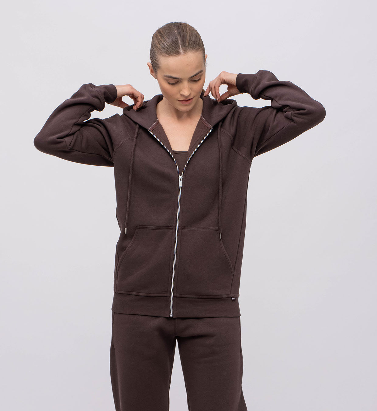 Fleece Hoody + Zipper Women