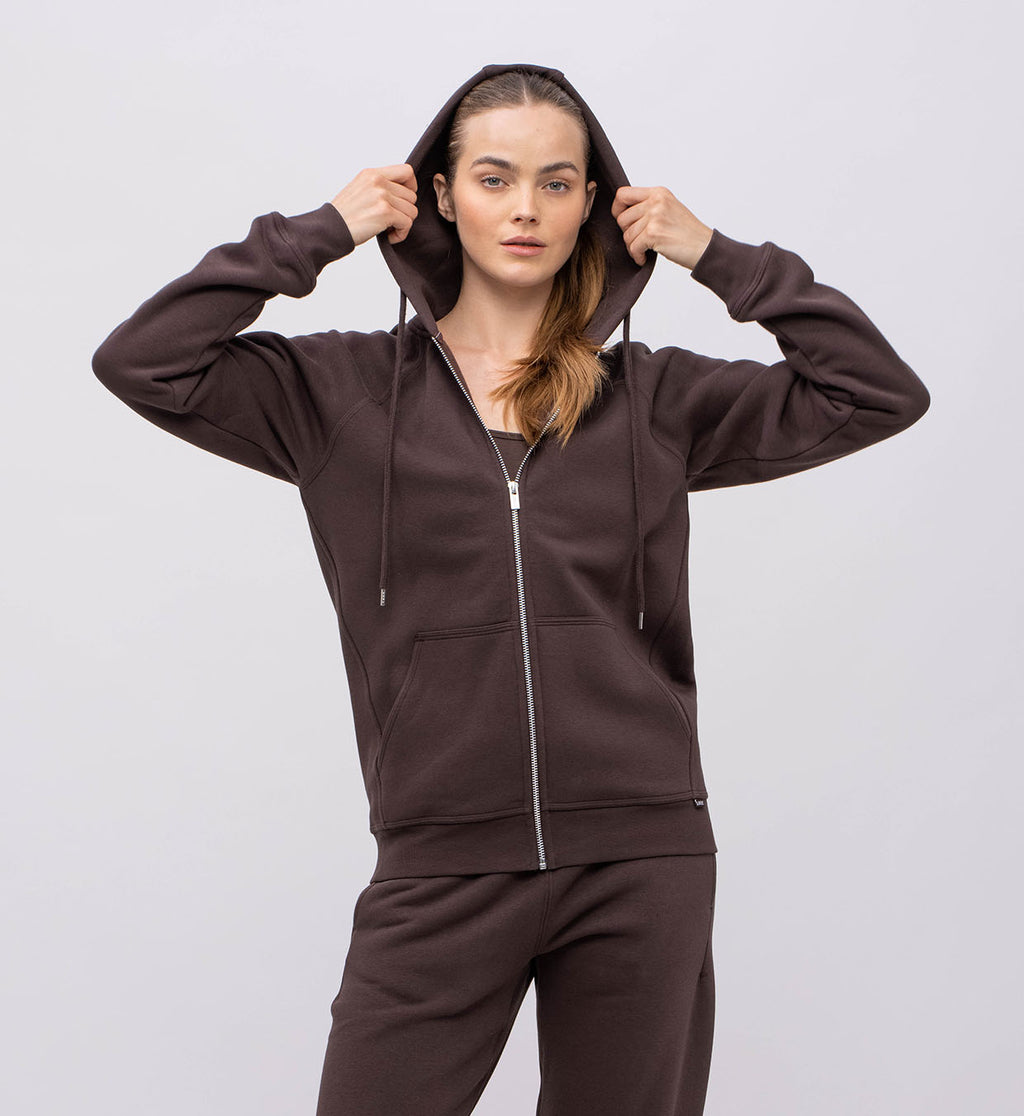 Fleece Hoody + Zipper Women
