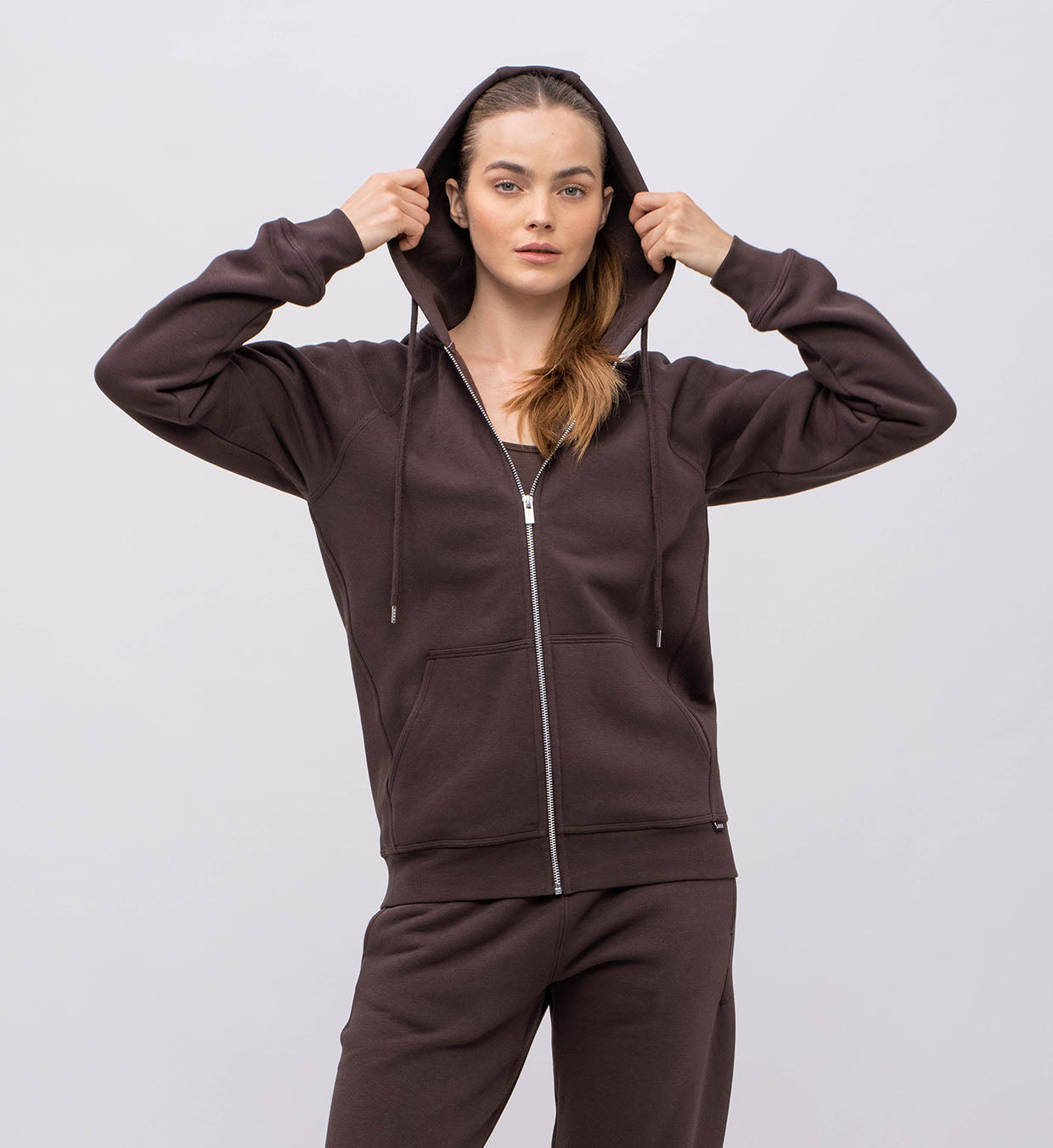 Fleece Hoody + Zipper Women