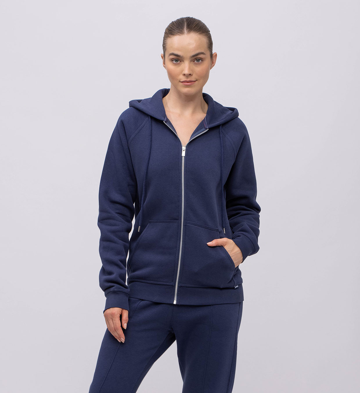 Fleece Hoody + Zipper Women