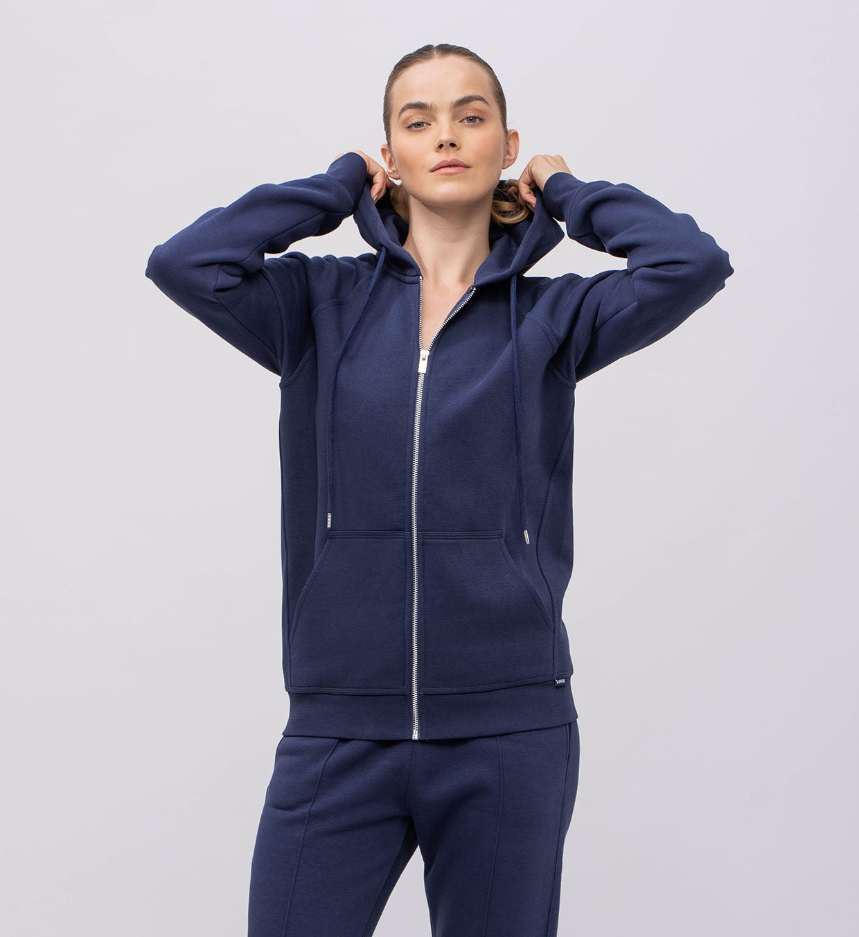 Fleece Hoody + Zipper Women