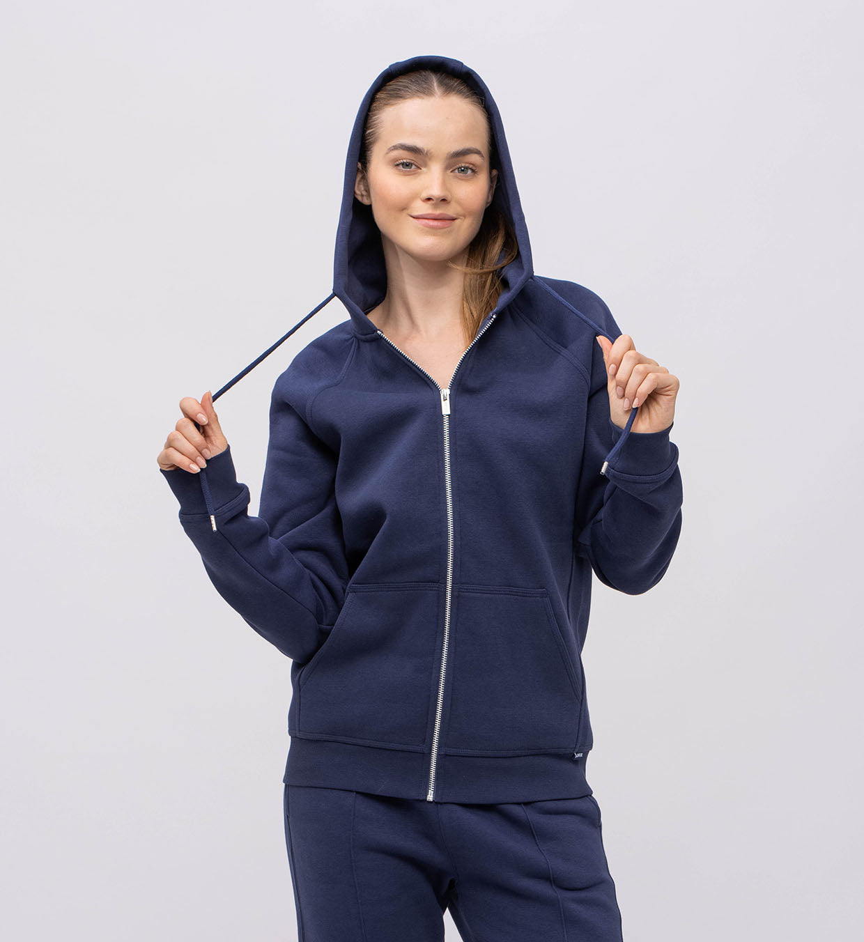 Fleece Hoody + Zipper Women