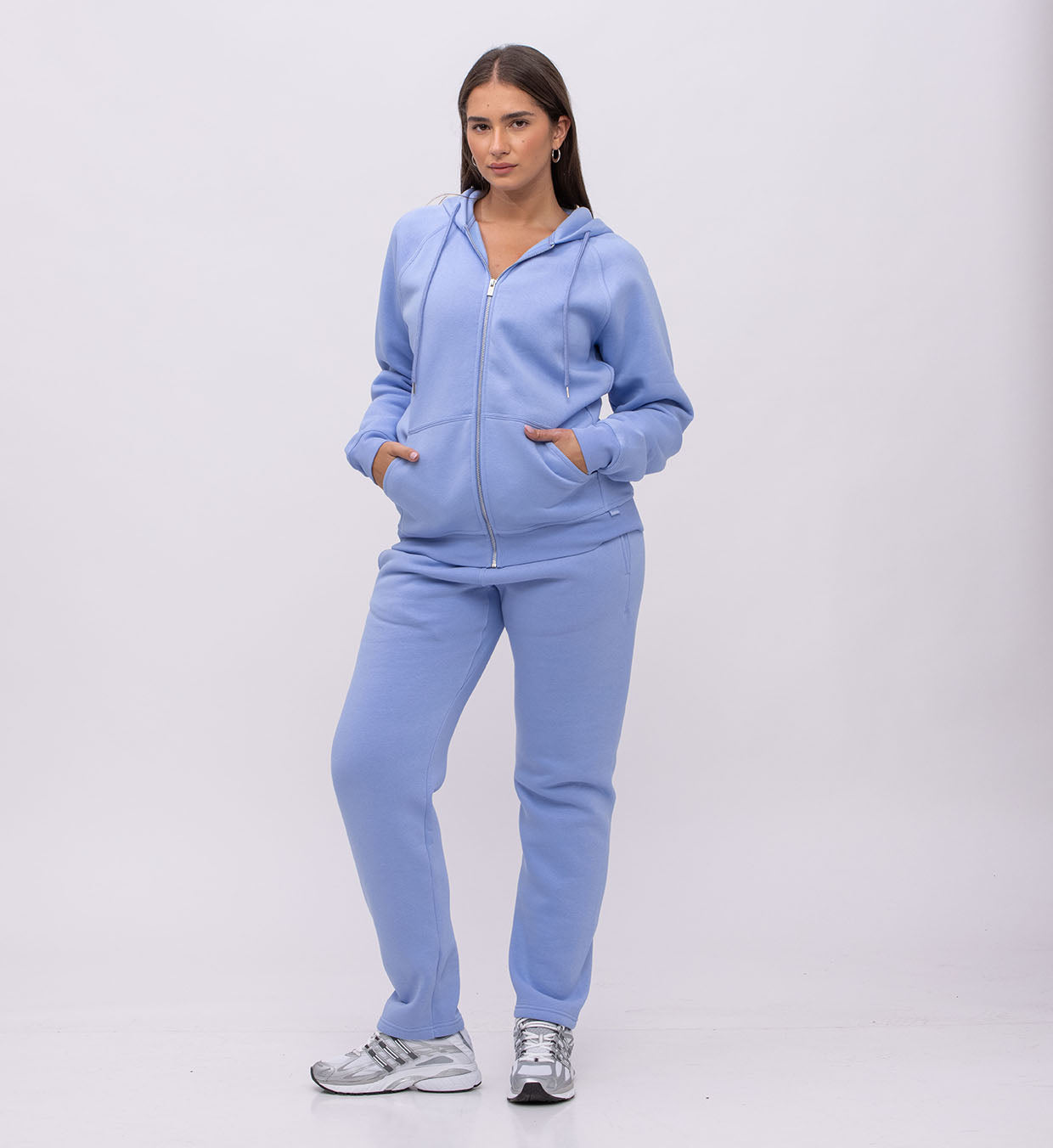 Fleece Hoody + Zipper Women