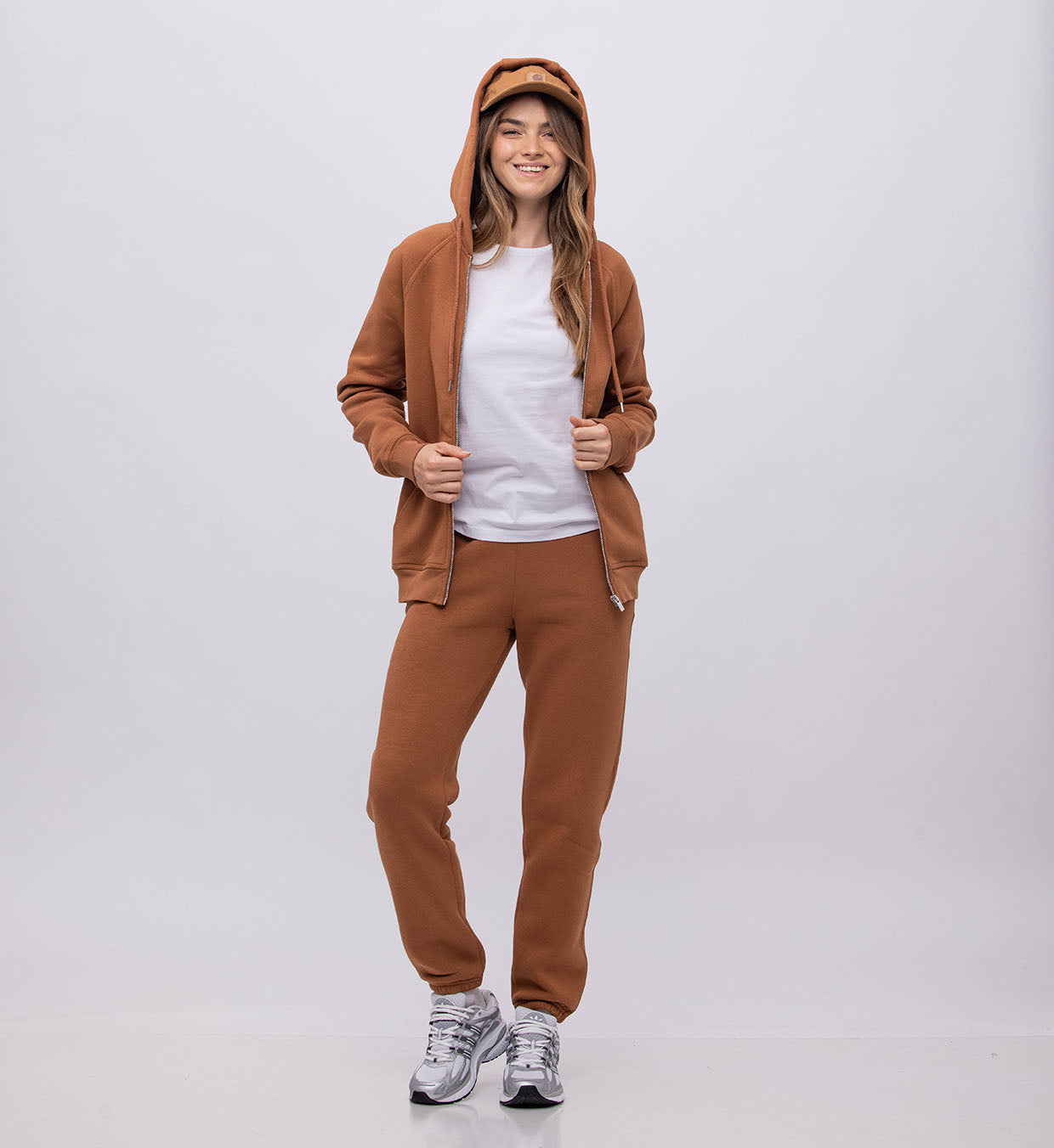 Fleece Hoody + Zipper Women