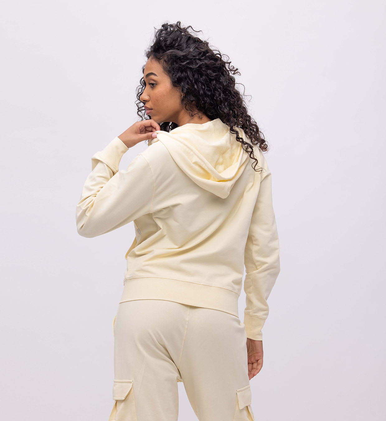 Mist Terry  Hoody + Zipper Women