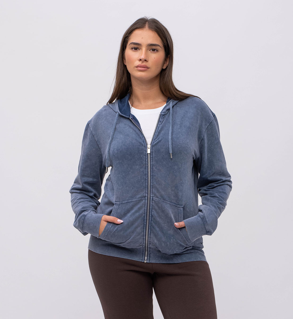 Mist Terry Hoody + Zipper Vintage Wach Women