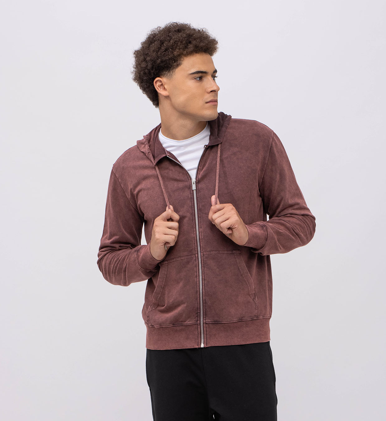 Mist Terry Hoody + Zipper Vintage Wach